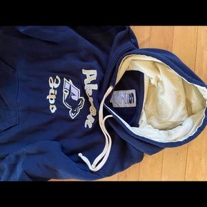 Akron Zips hooded sweatshirt.